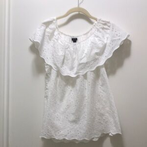 White Eyelet Women's Top